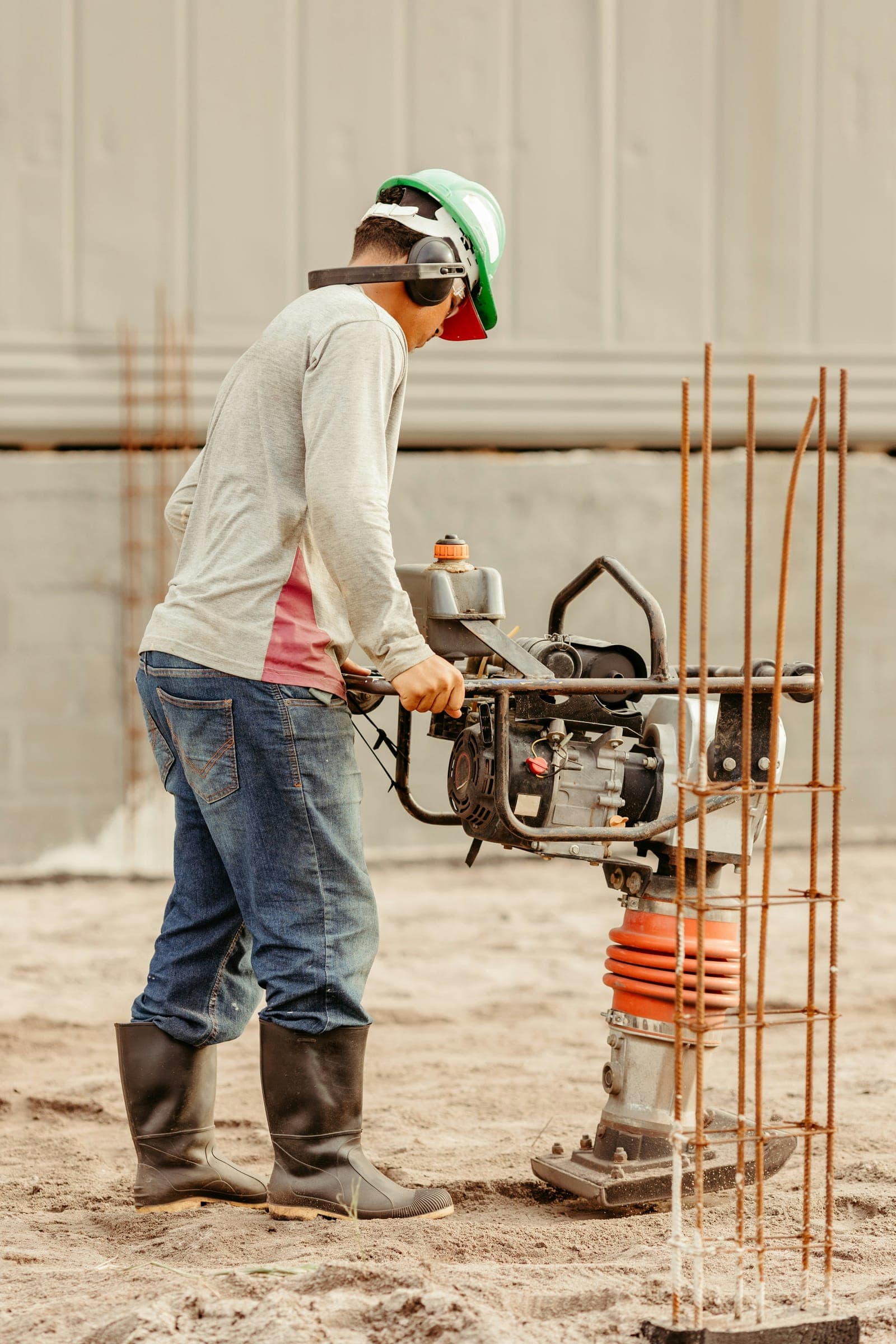 An inspector recording observations on site